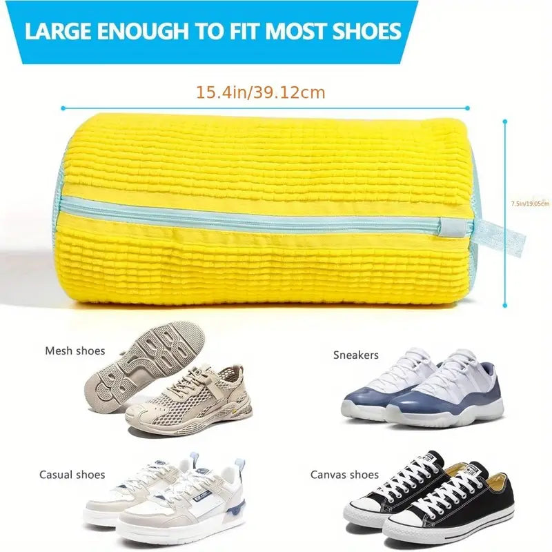 🧼 Bolsas para Lavar Zapatillas en Lavadora (Pack de 2) – Amarillo